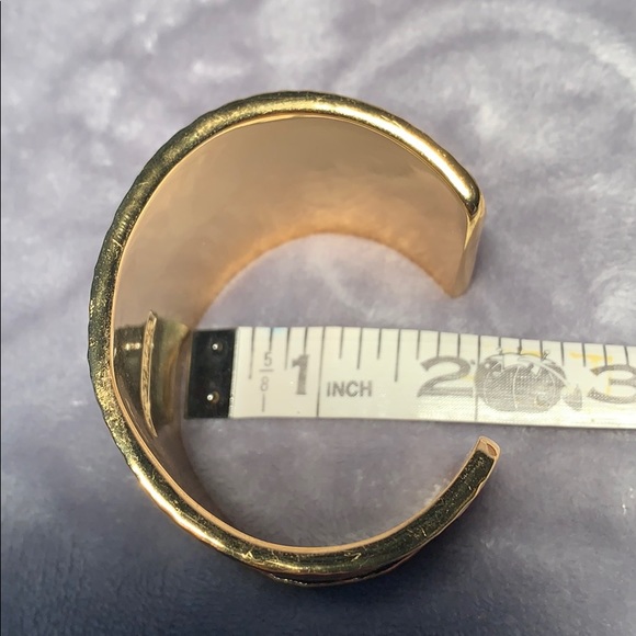 Gold with Leopard Print Cuff - Picture 9 of 10